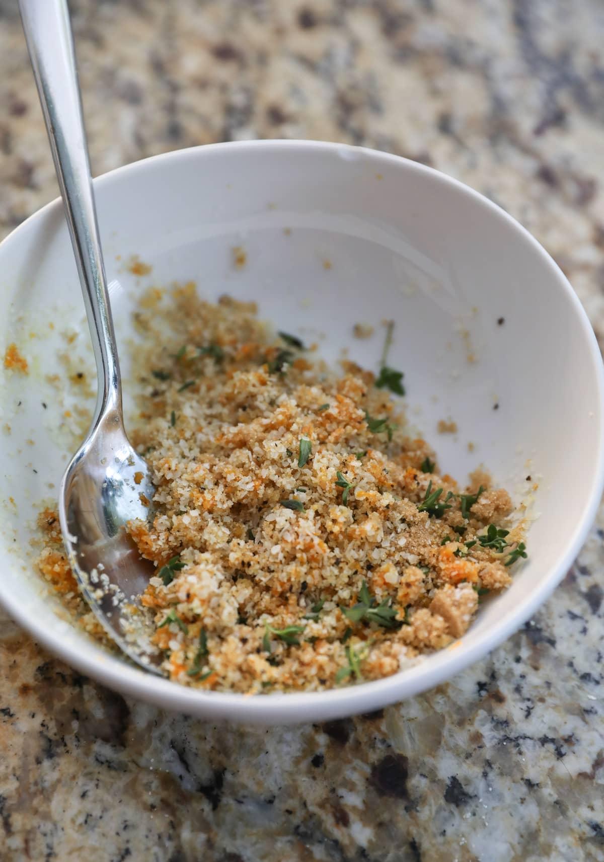 mixed turkey dry brine in bowl