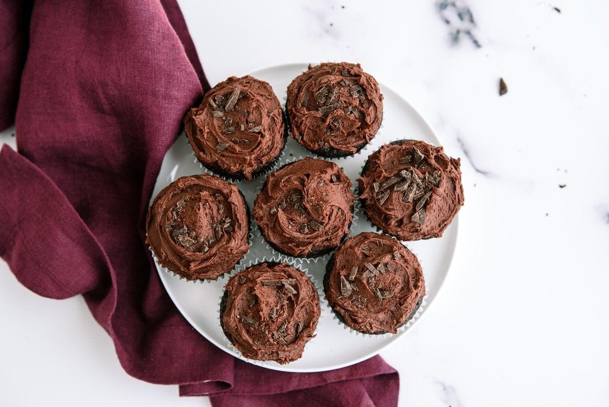 cupcakes on white plate