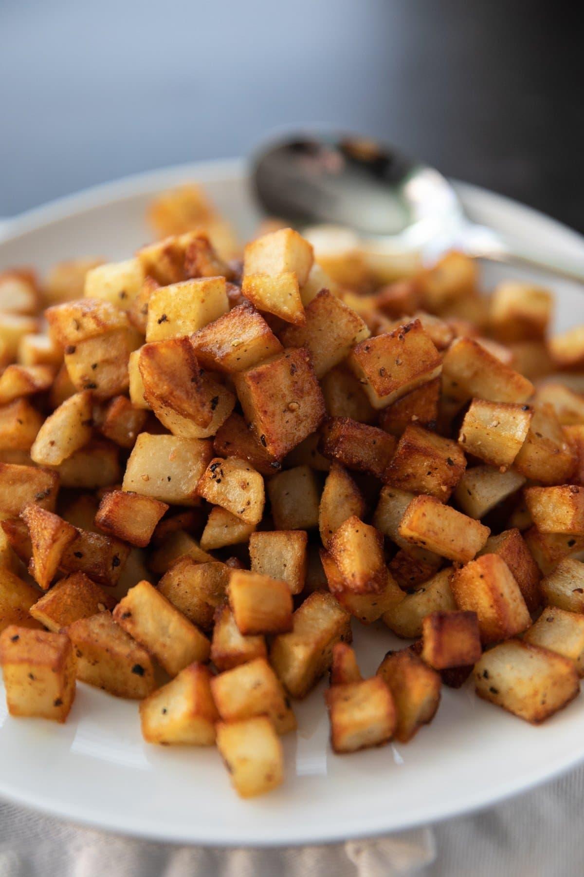 plate of pan fried potatoes