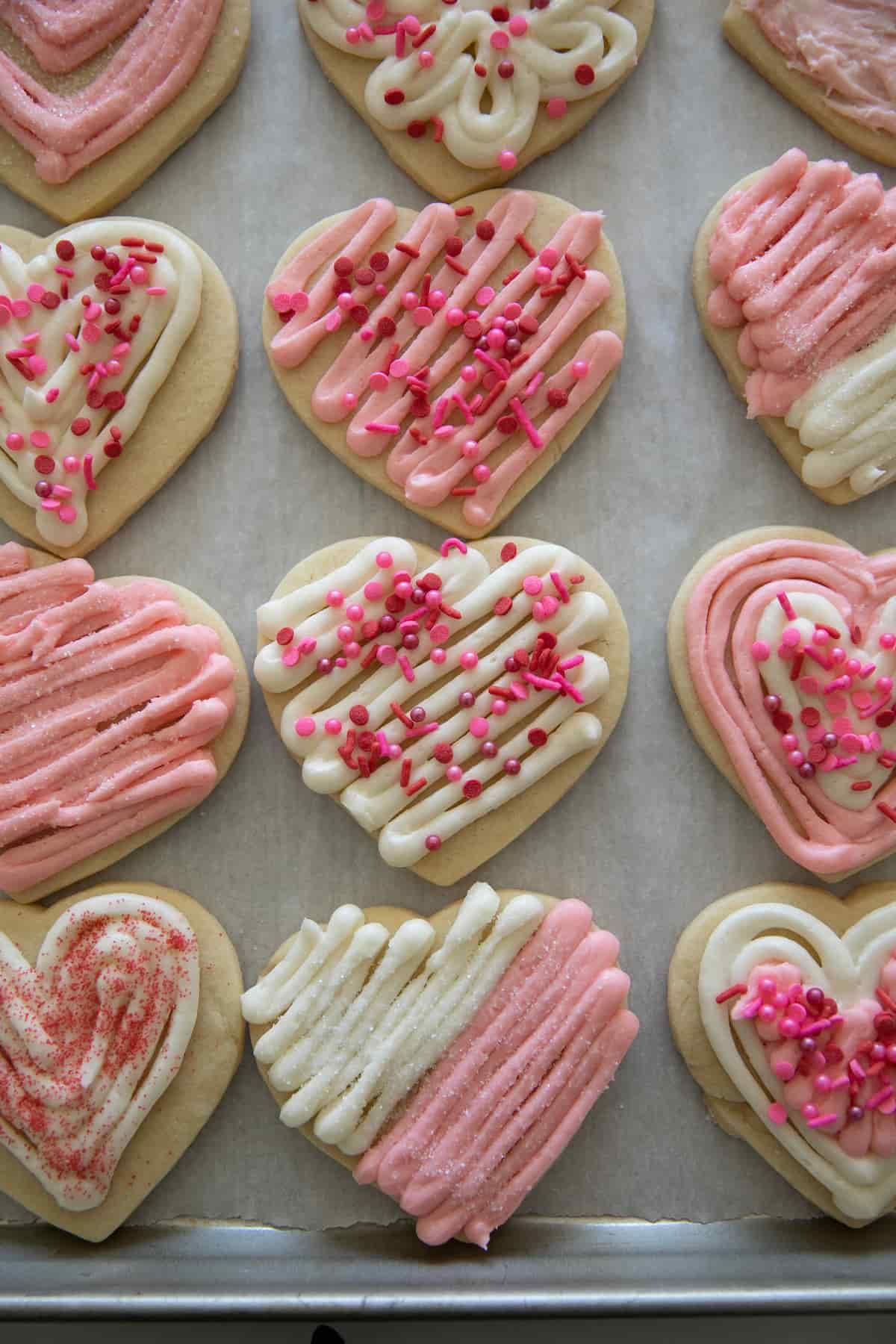 valentine sugar cookies with frosting