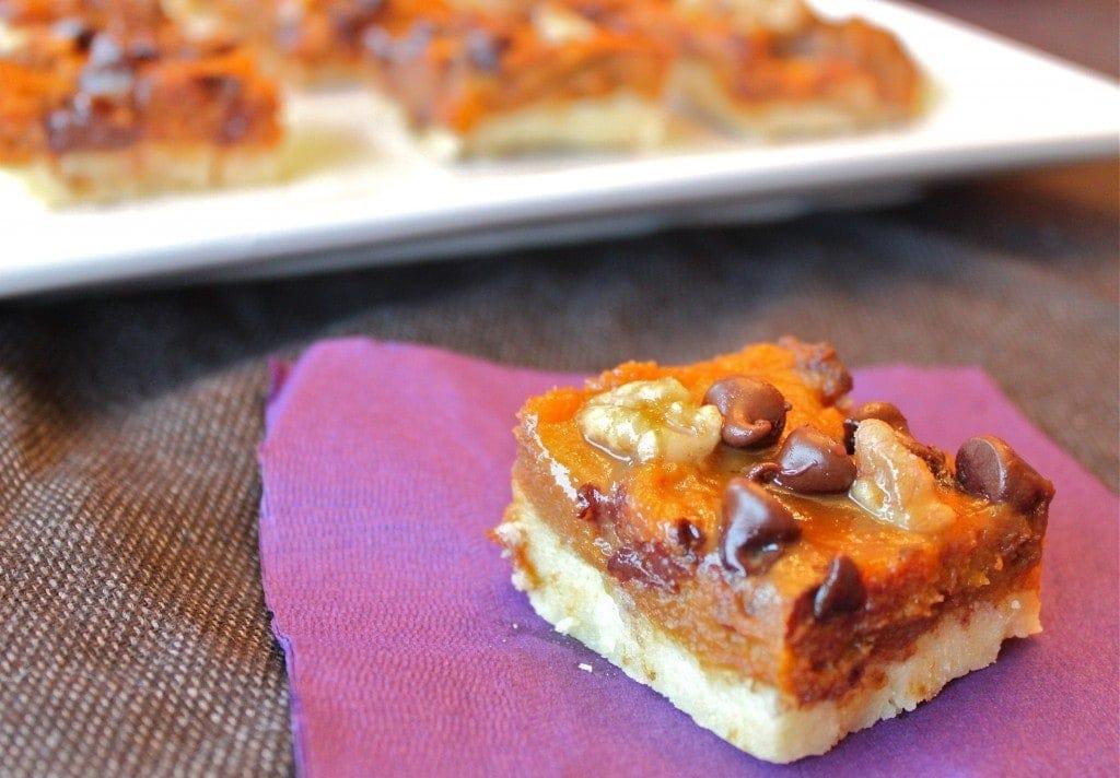 Pumpkin Shortbread Bars