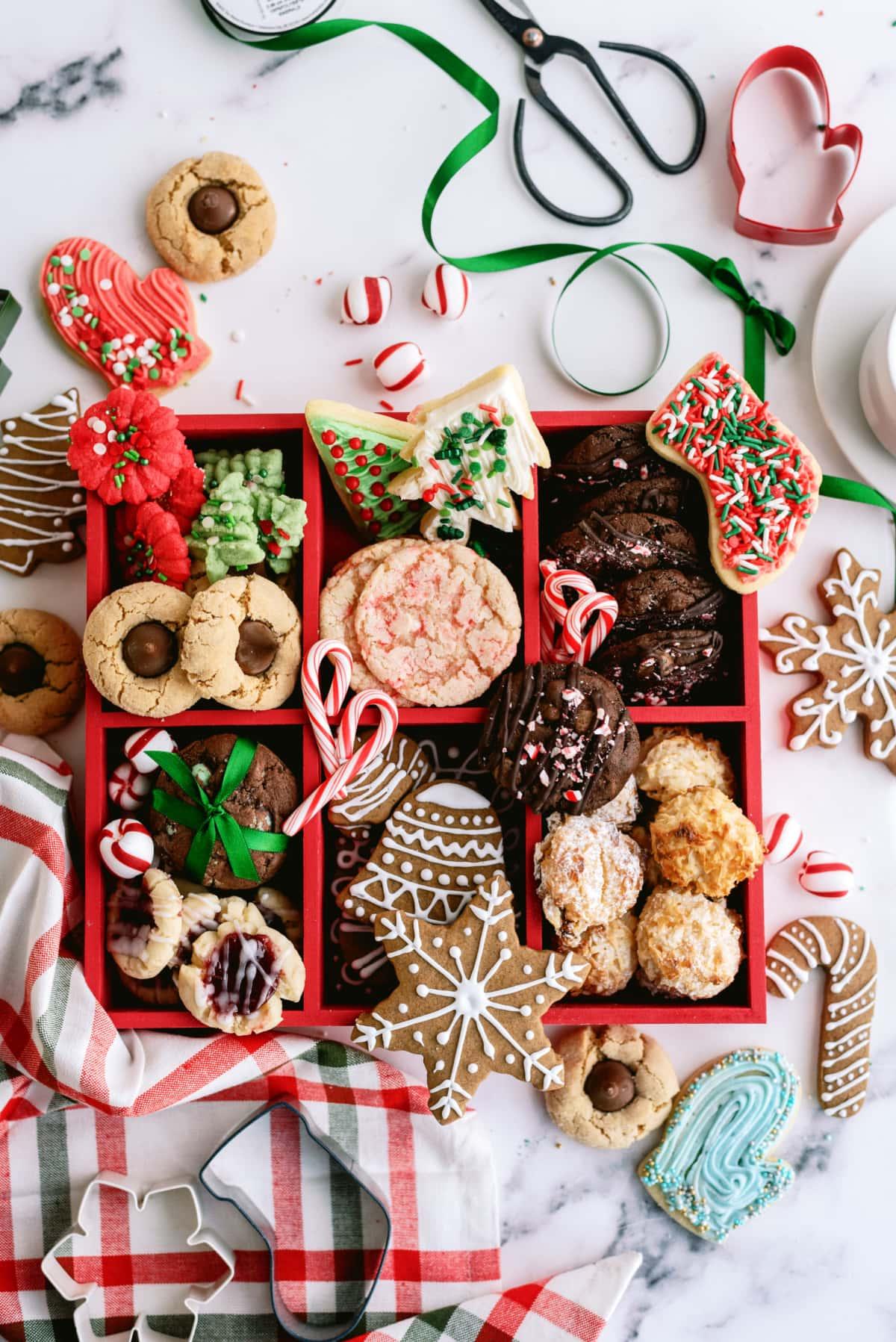 old fashioned christmas cookies in box