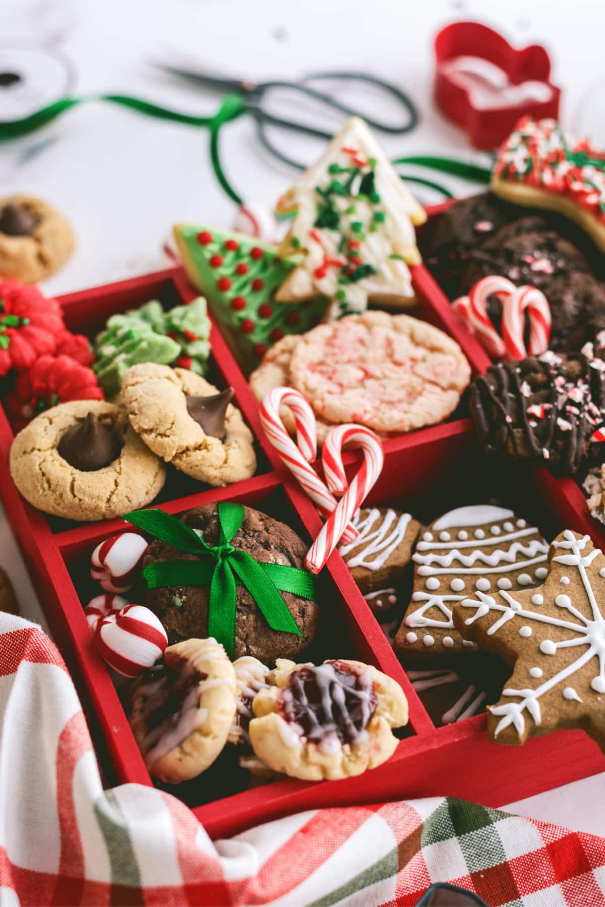 old fashioned christmas cookies in box