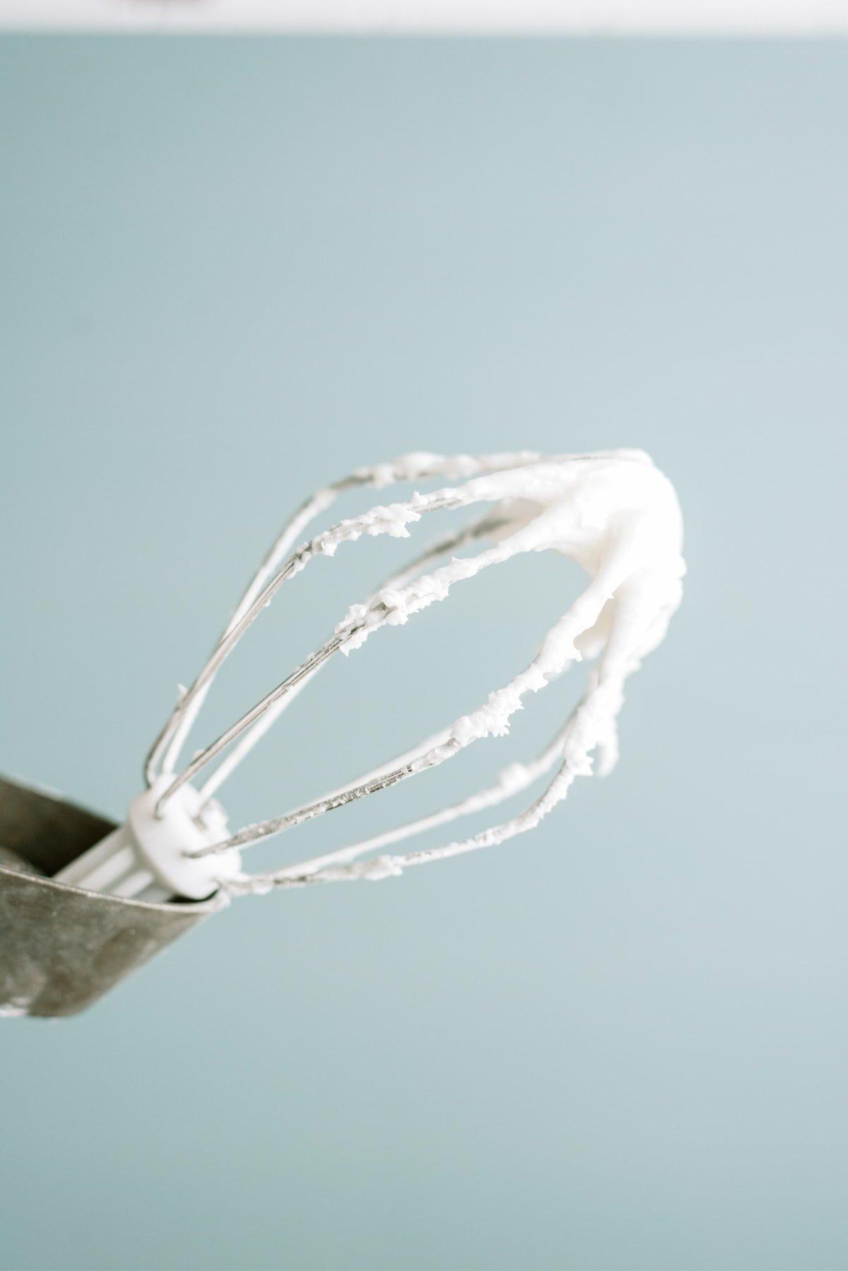 royal icing on whisk