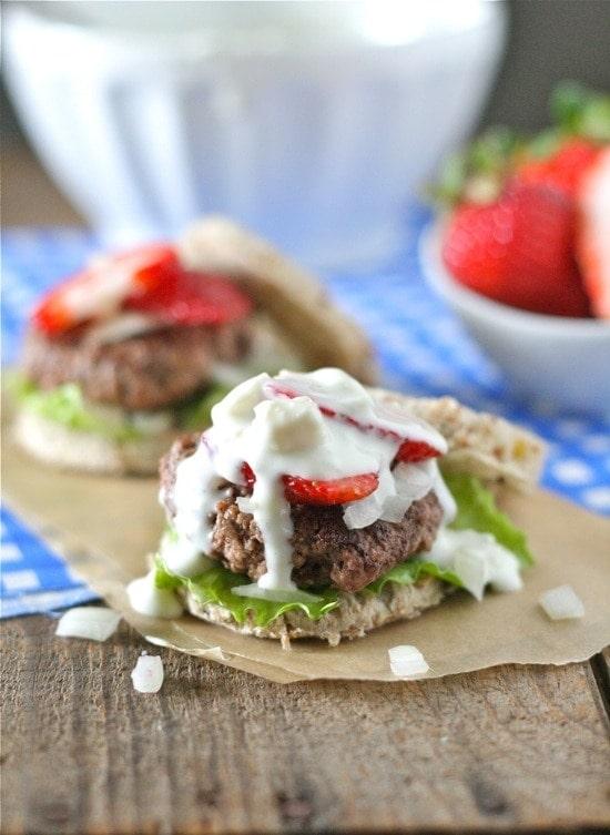 burger slider with blue cheese