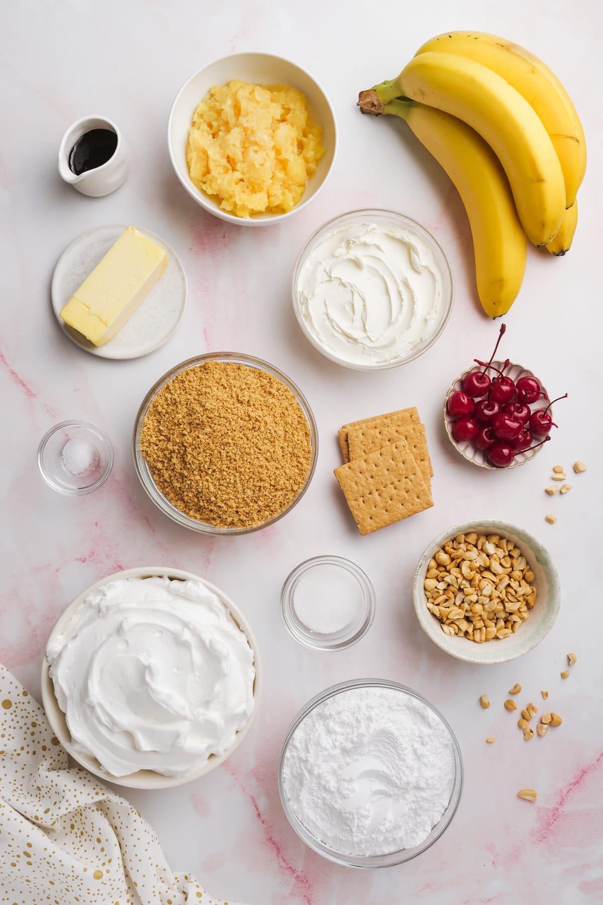 banana split cake ingredients