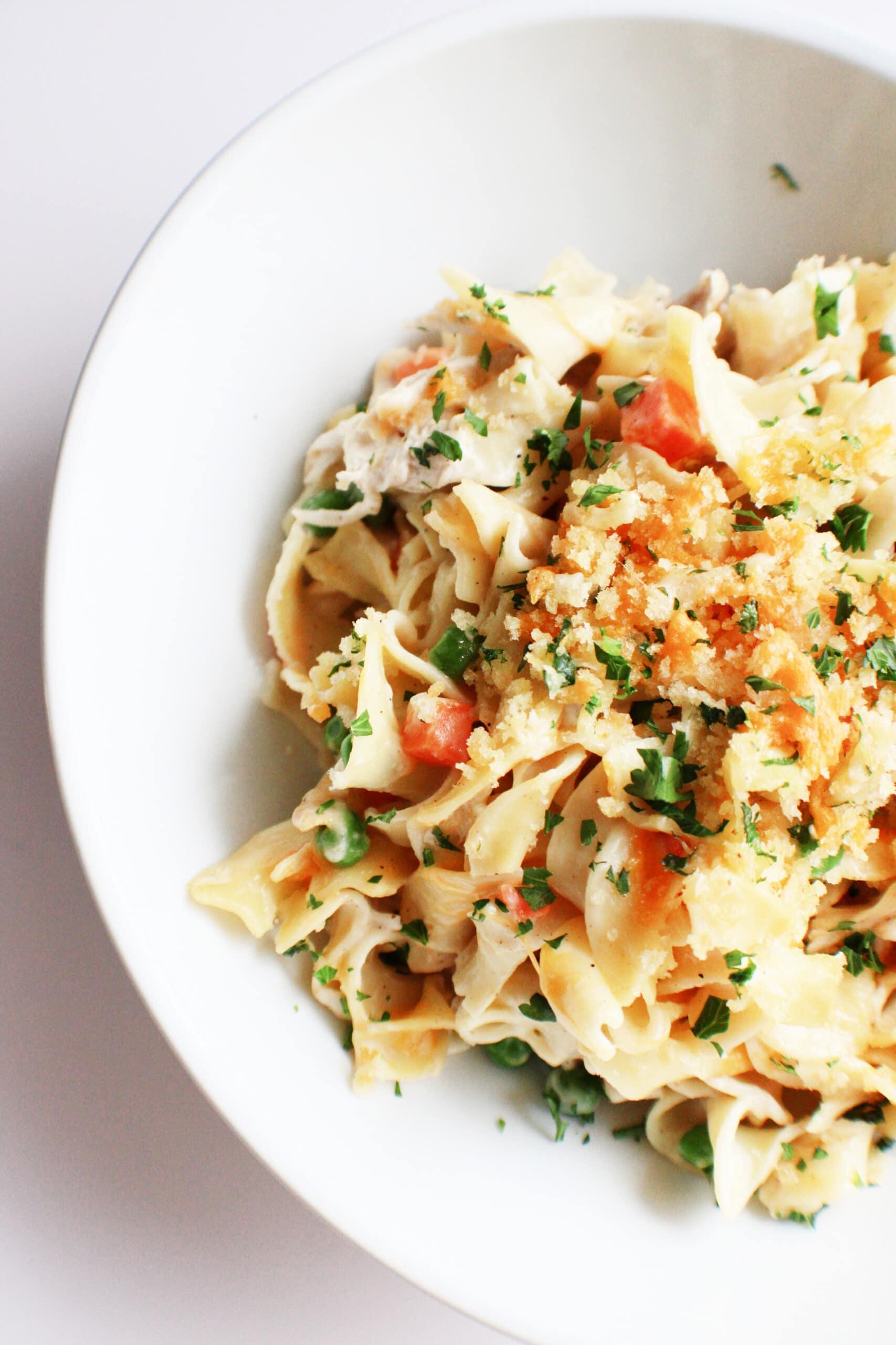 Chicken Noodle Casserole plated