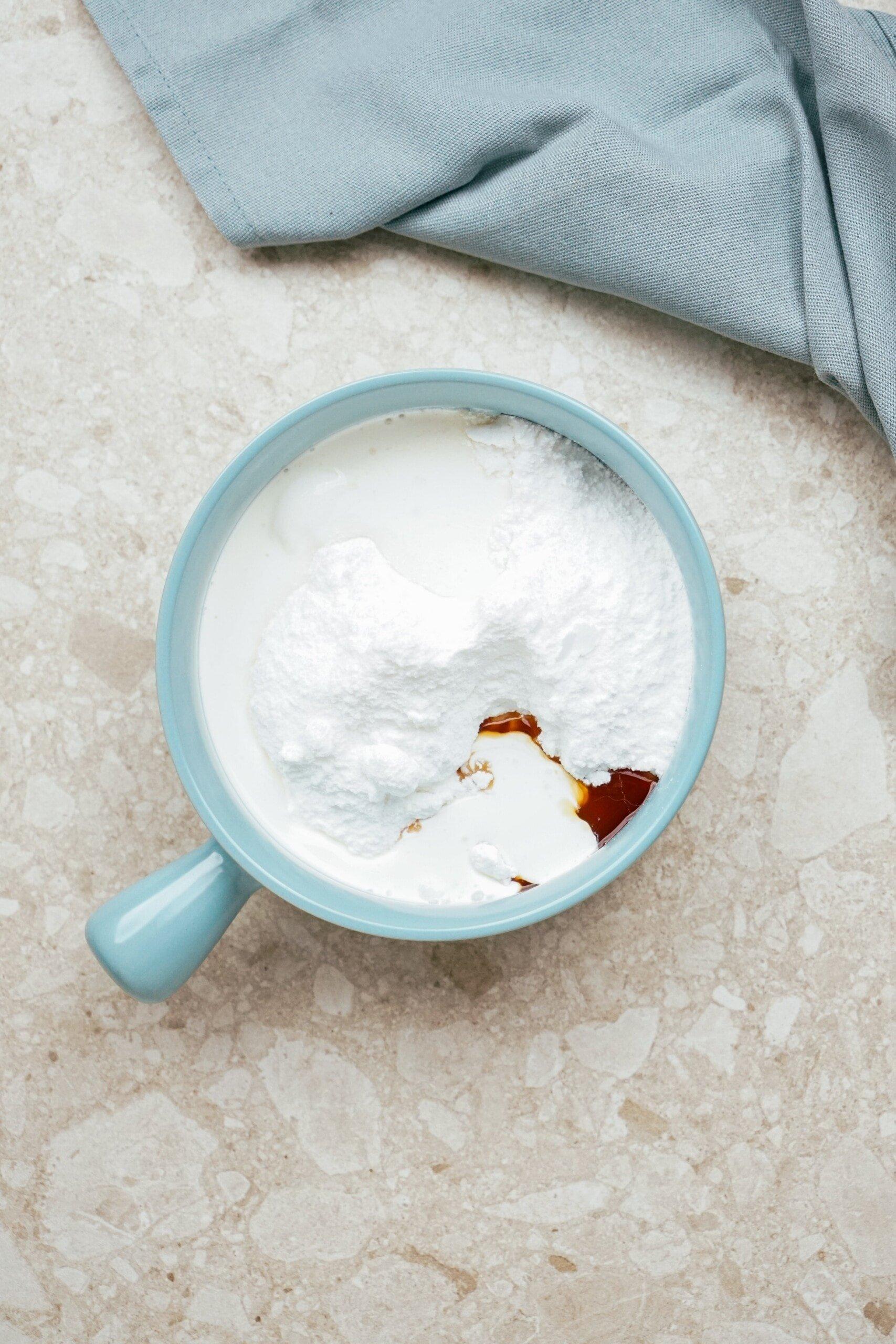 icing ingredients in a bowl