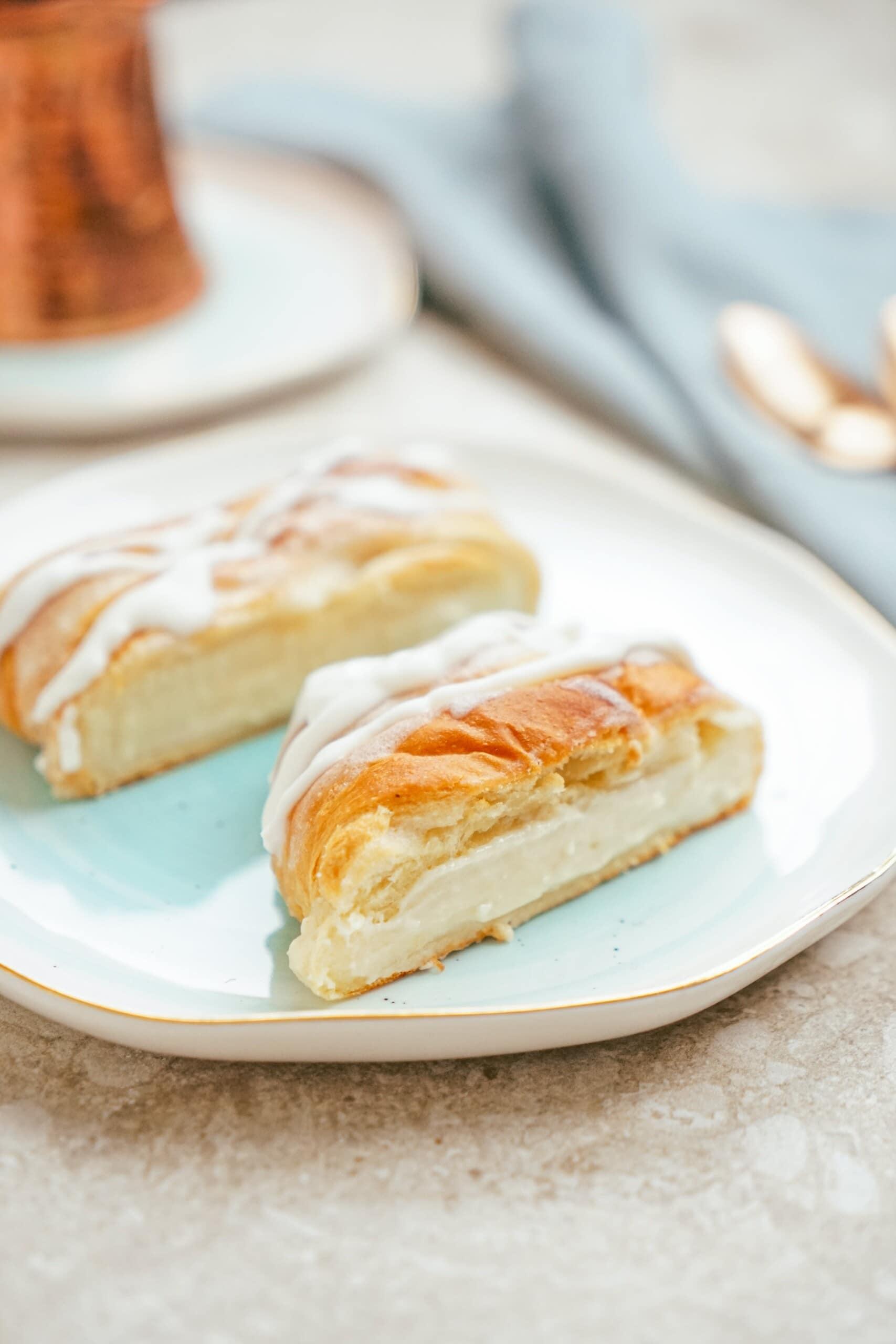 cheese danish on a plate