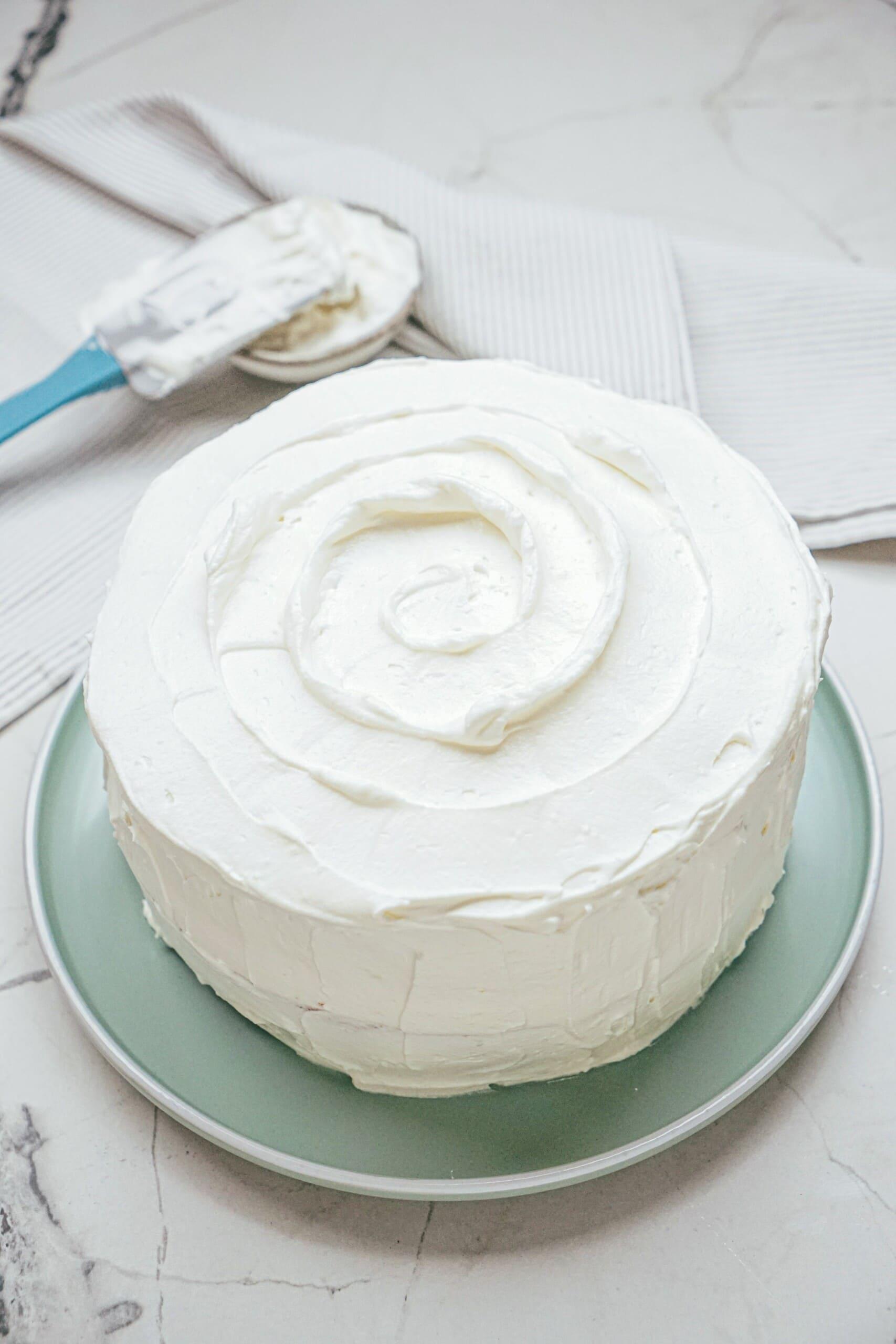 frosted vanilla cake