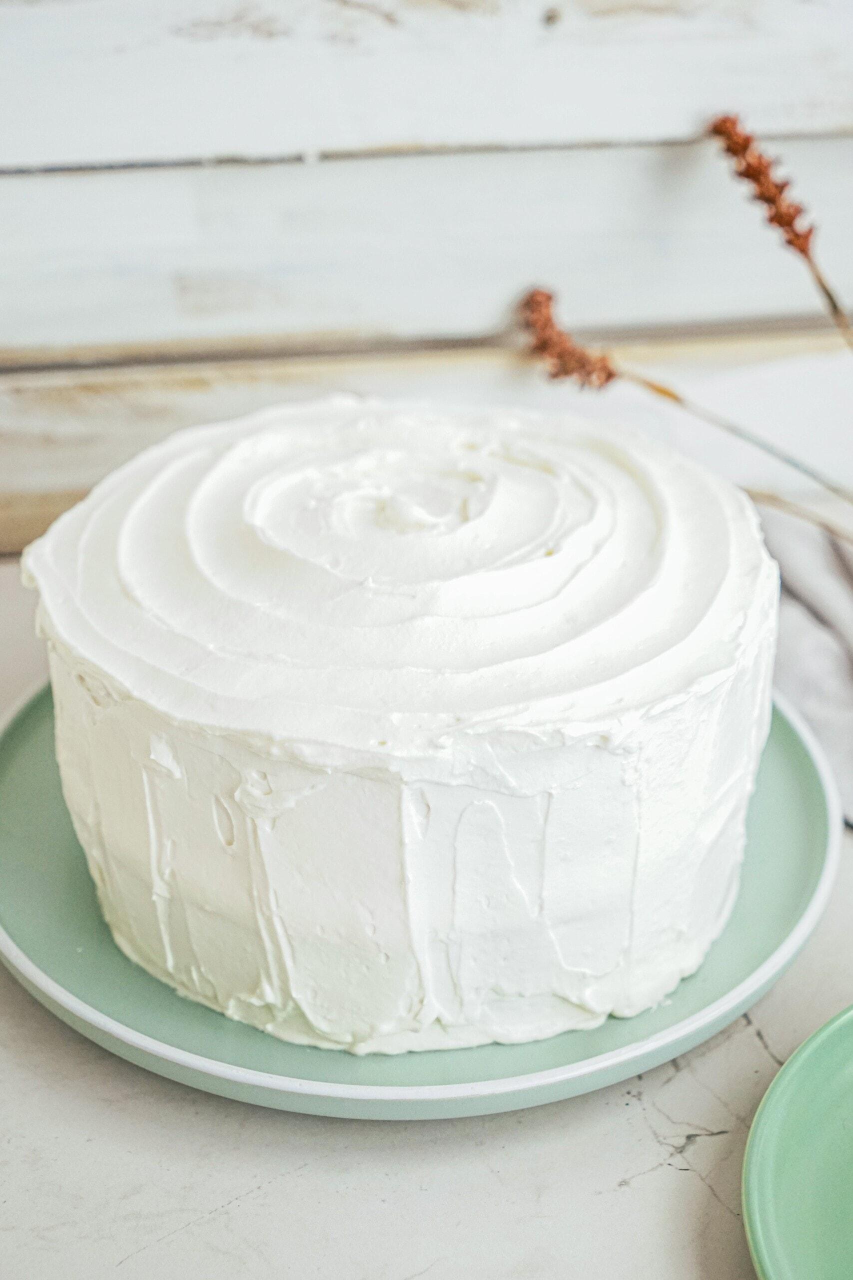 frosted vanilla cake