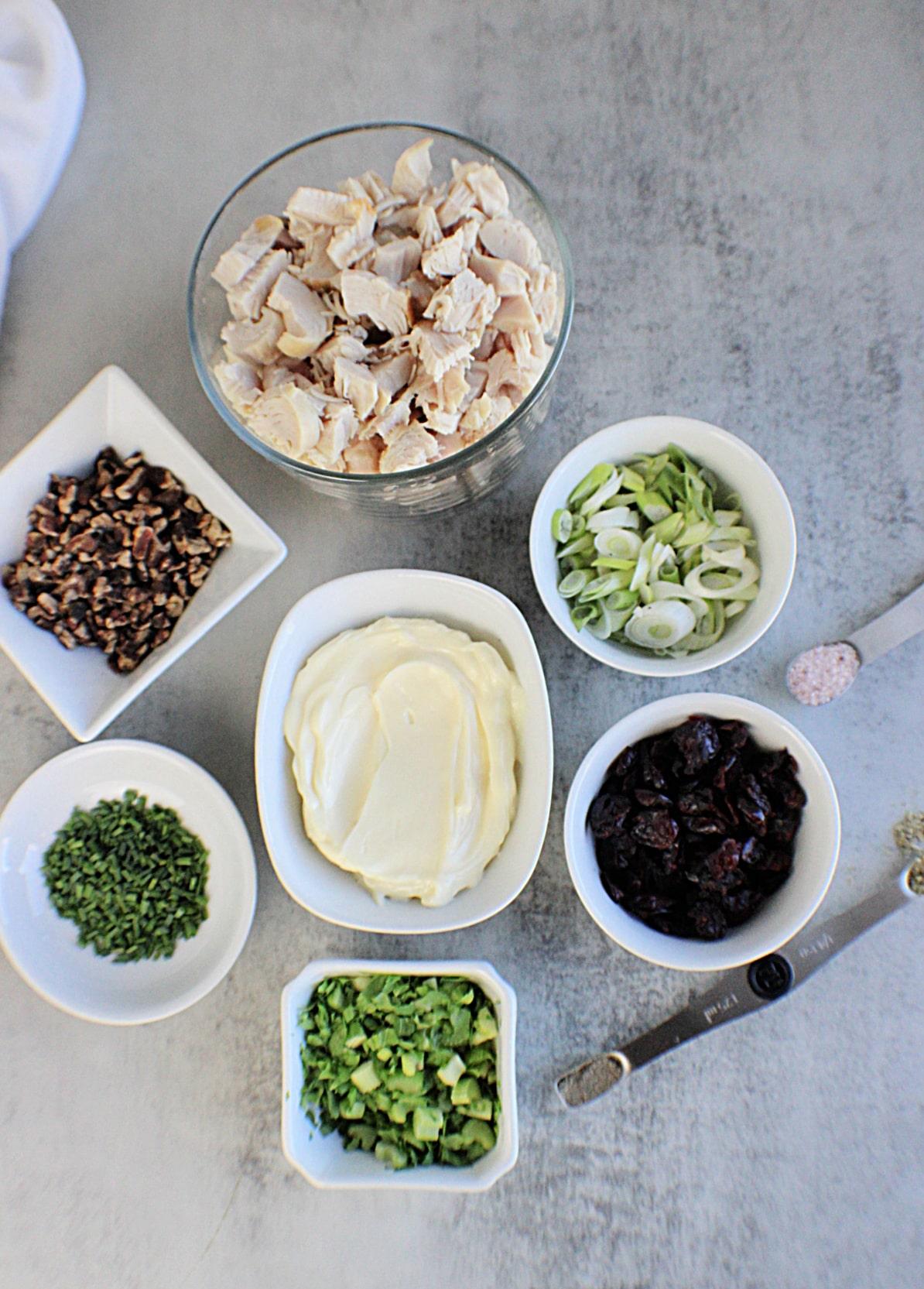 Turkey Salad ingredients