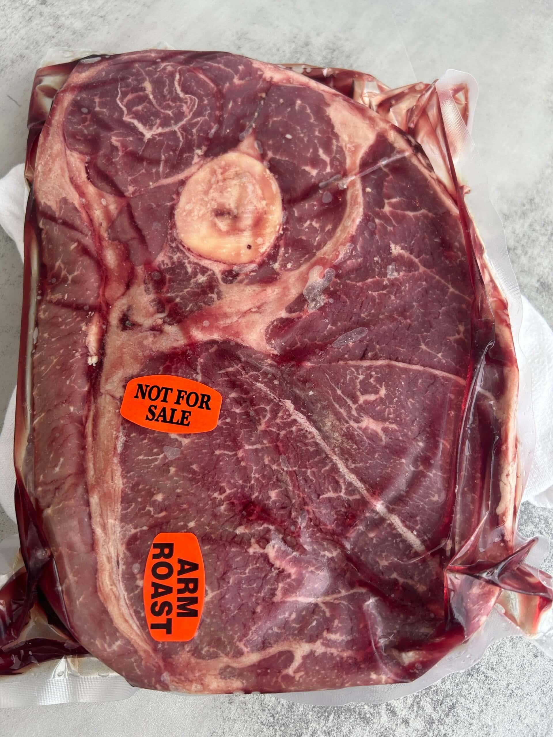 Arm Roast in the packaging