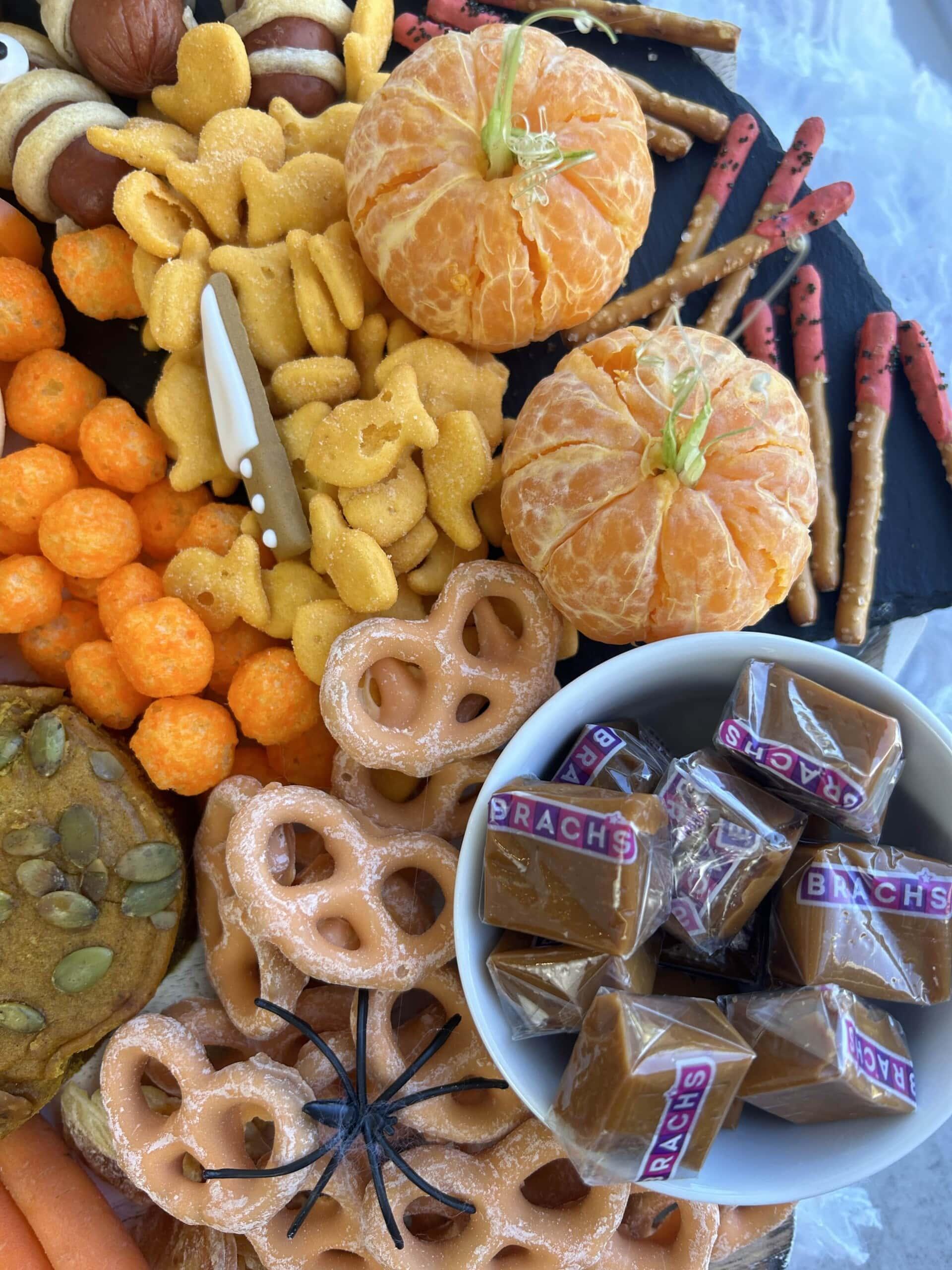 Halloween Snack Board closeup