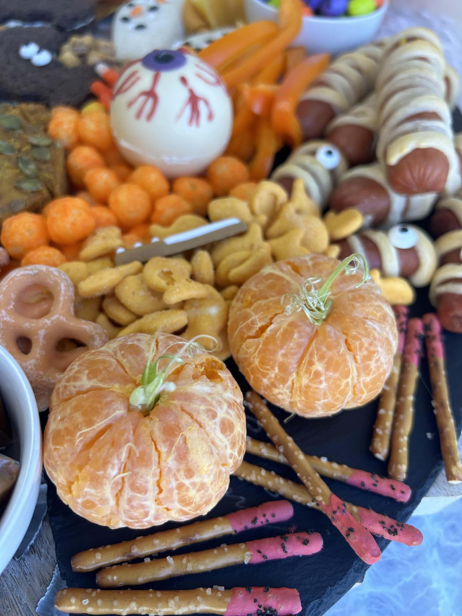 Halloween Snack Board closeup