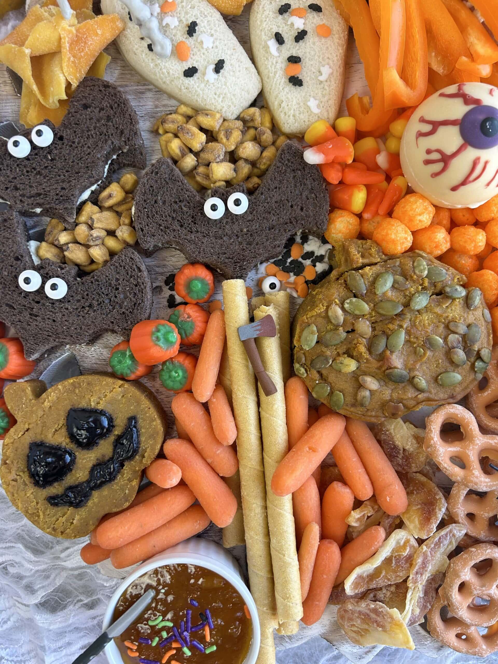 Halloween Snack Board Ideas closeup