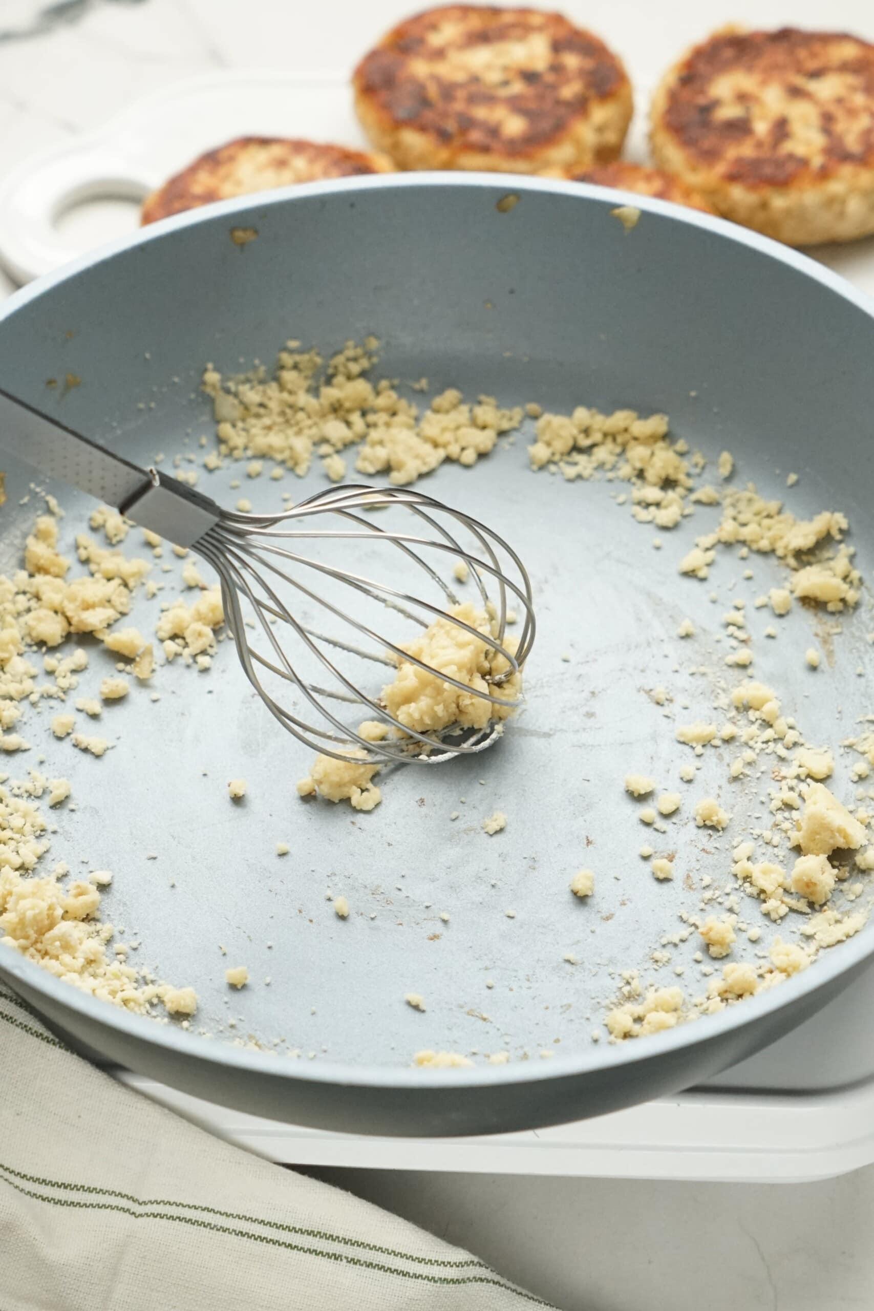 a roux formed with flour and melted butter