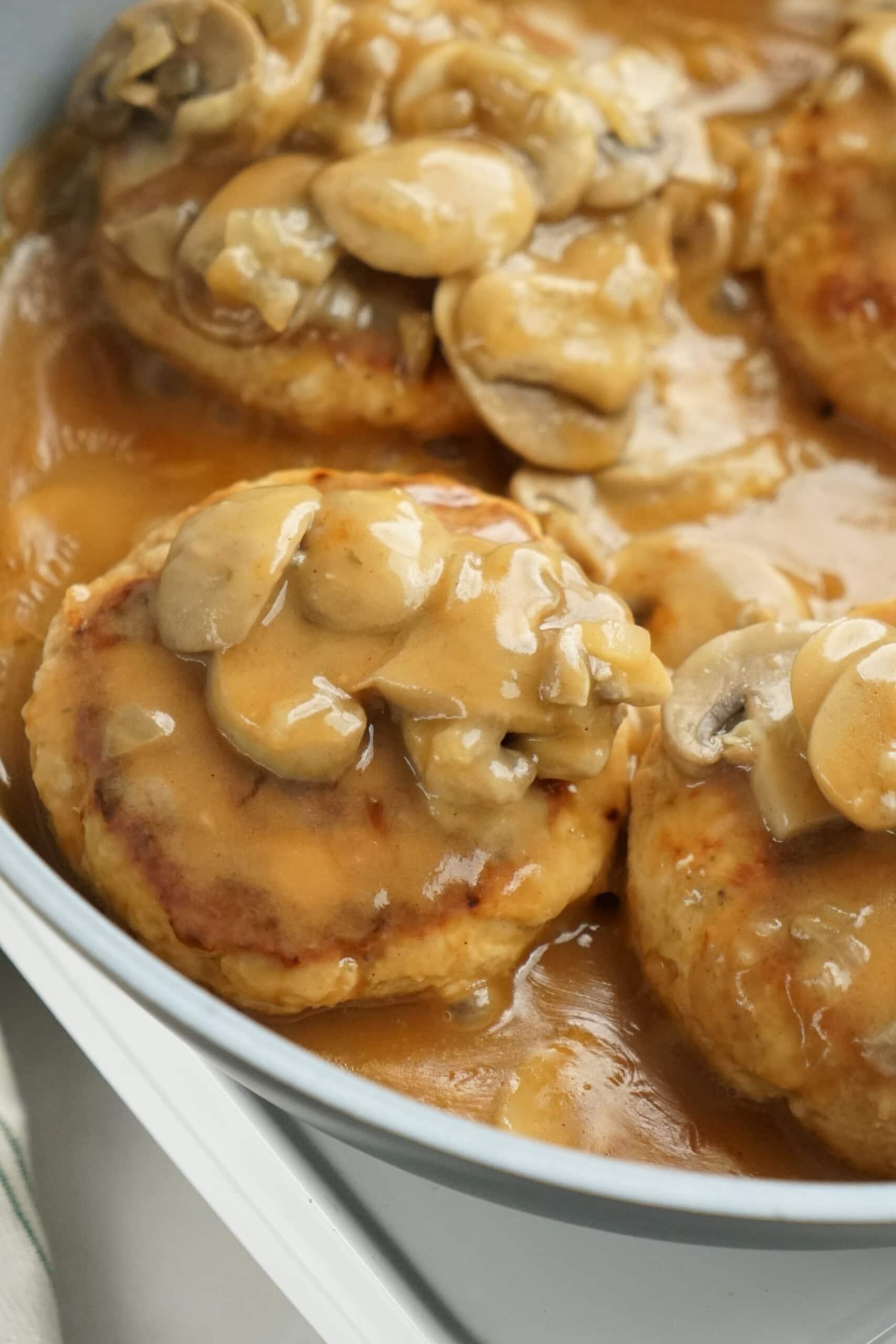 turkey patties with mushroom gravy