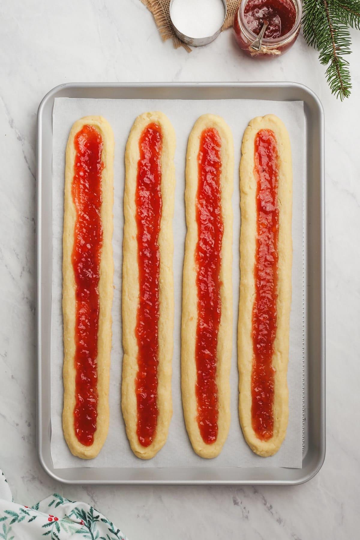 christmas shortbread cookies with jam