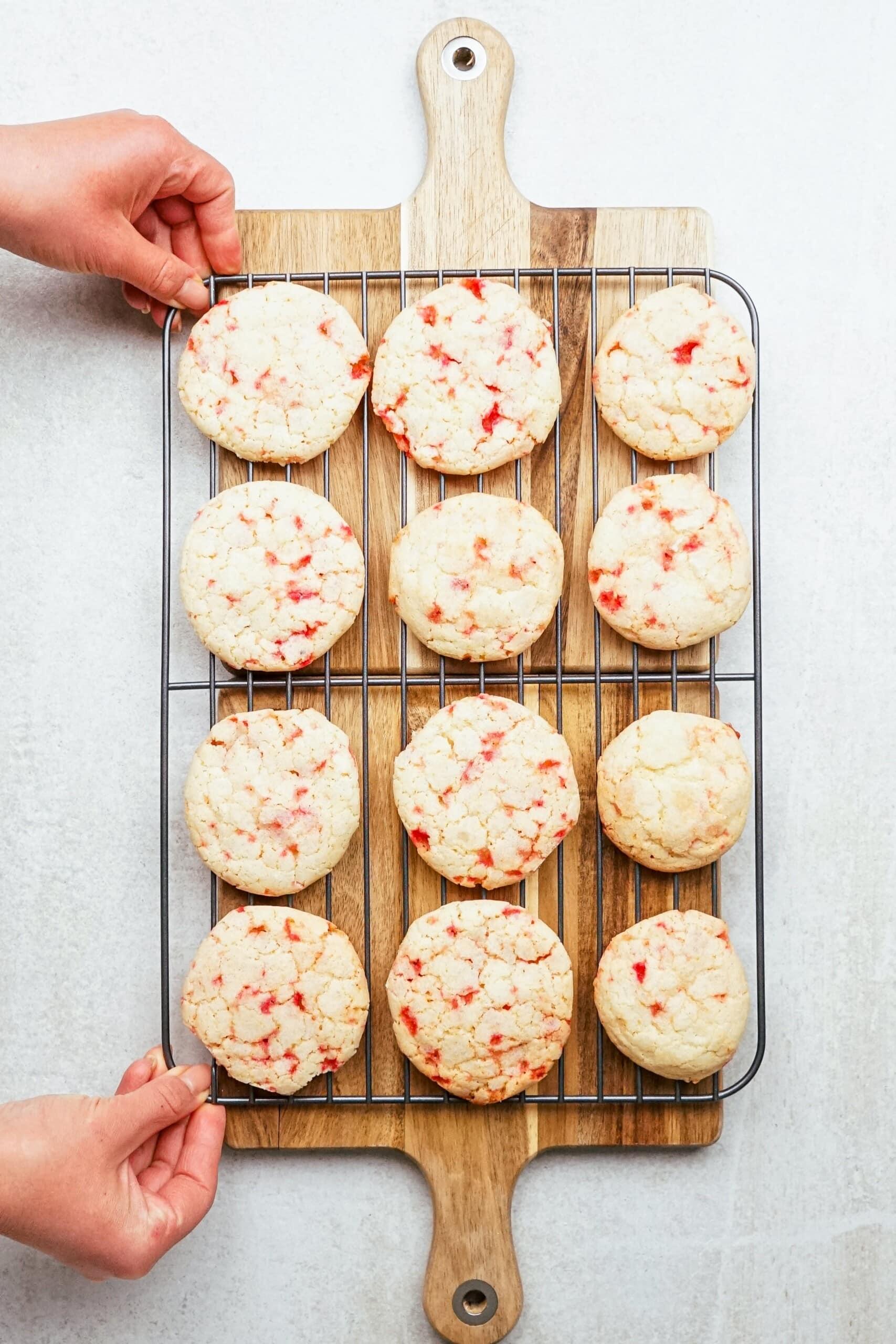 cookies on a wire rack