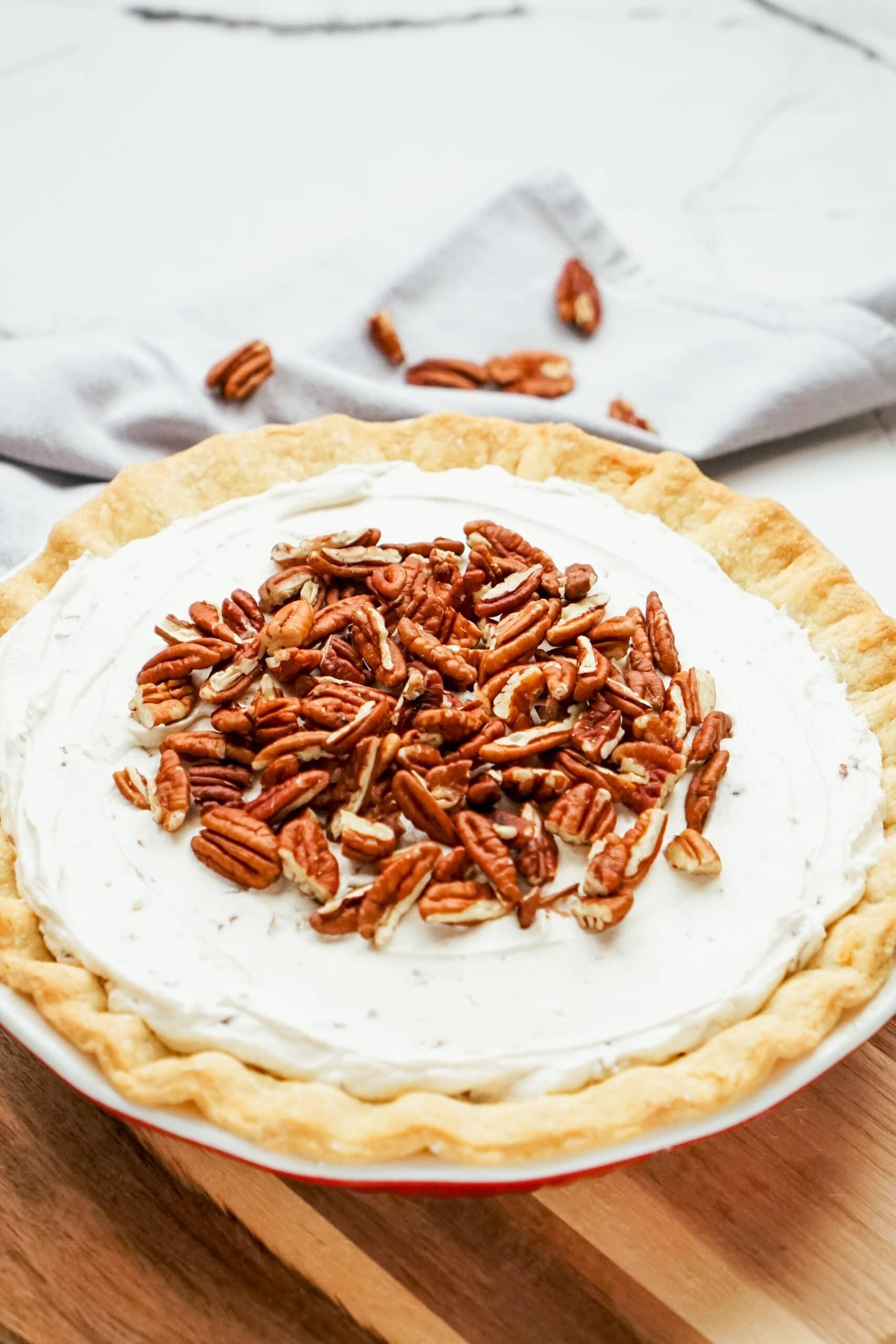 whole pecan cream pie