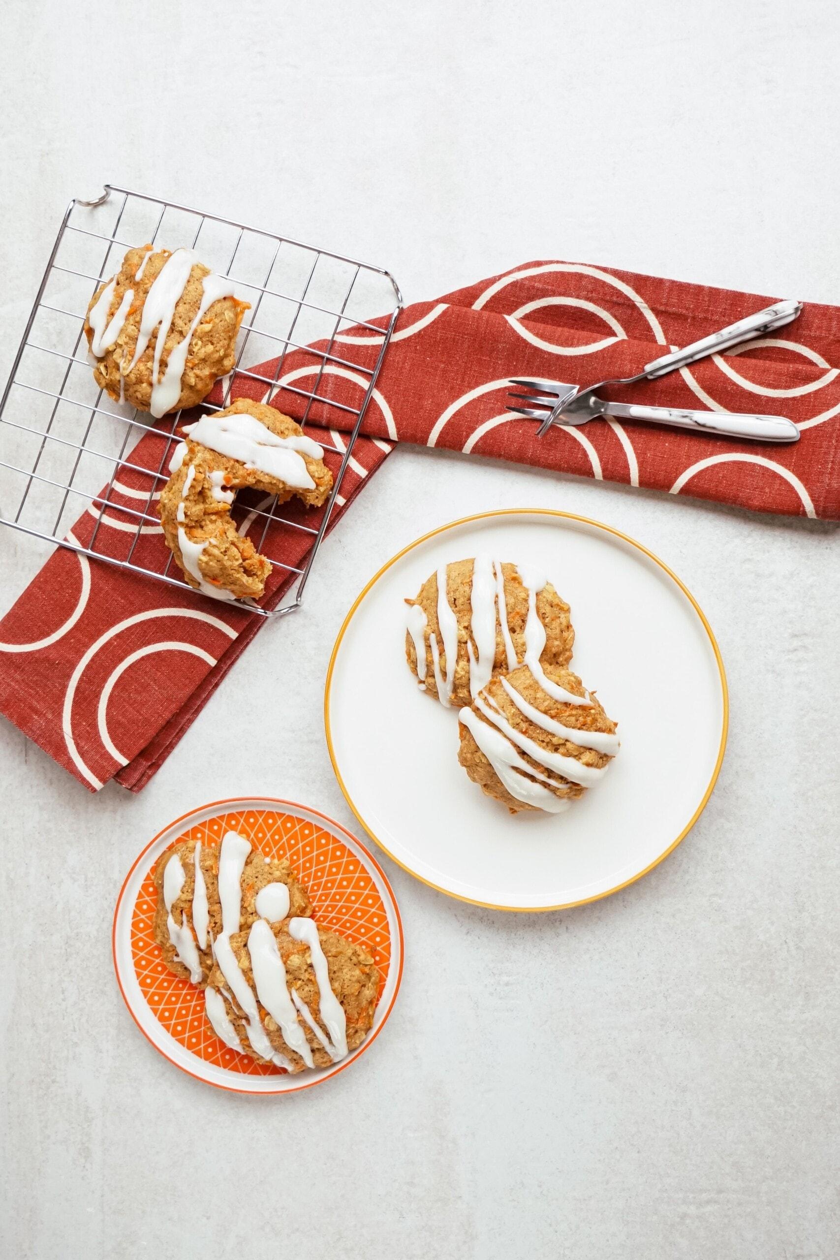 oatmeal breakfast cookies on a tablescape