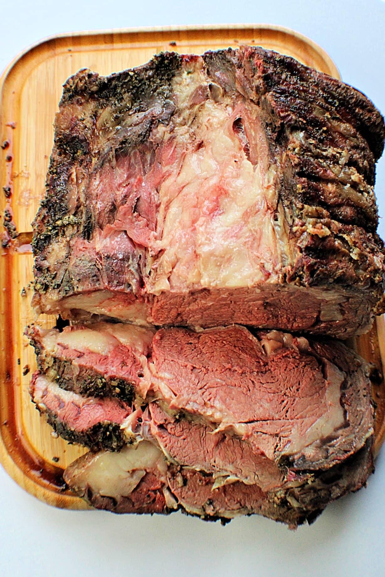 sliced Smoked Prime Rib