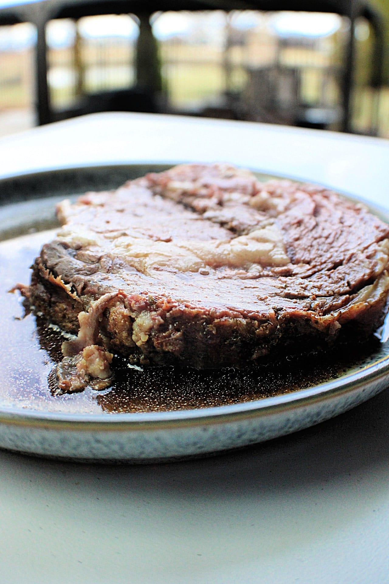 Smoked Prime Rib resting