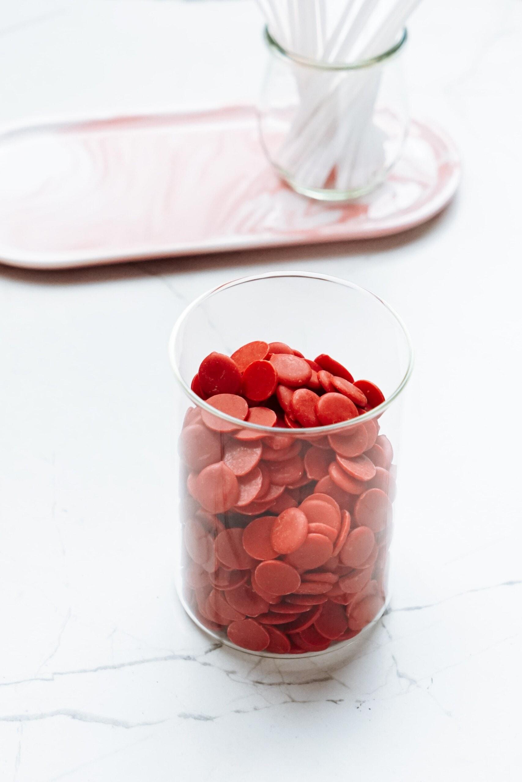 chocolate wafer melts in a glass cup 