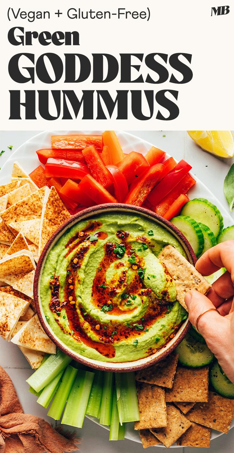 Image of green goddess hummus