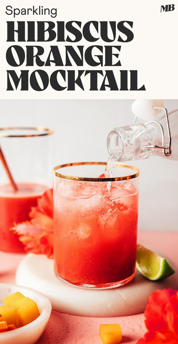 Image of sparkling hibiscus orange mocktail