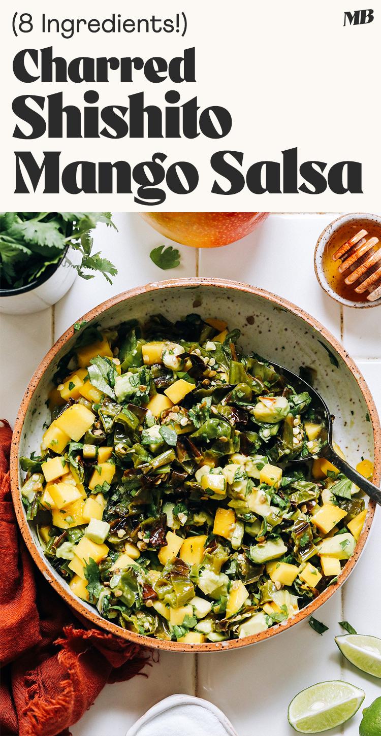 Image of charred shishito mango salsa