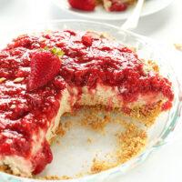Slice of No-Bake PB&J Pie for our round-up of Memorial Day recipes
