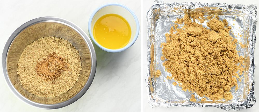 Graham cracker crust instructions.