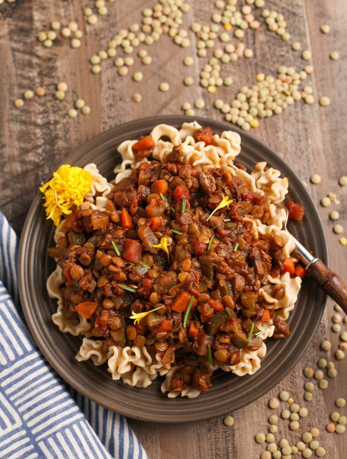 lentil bolognese