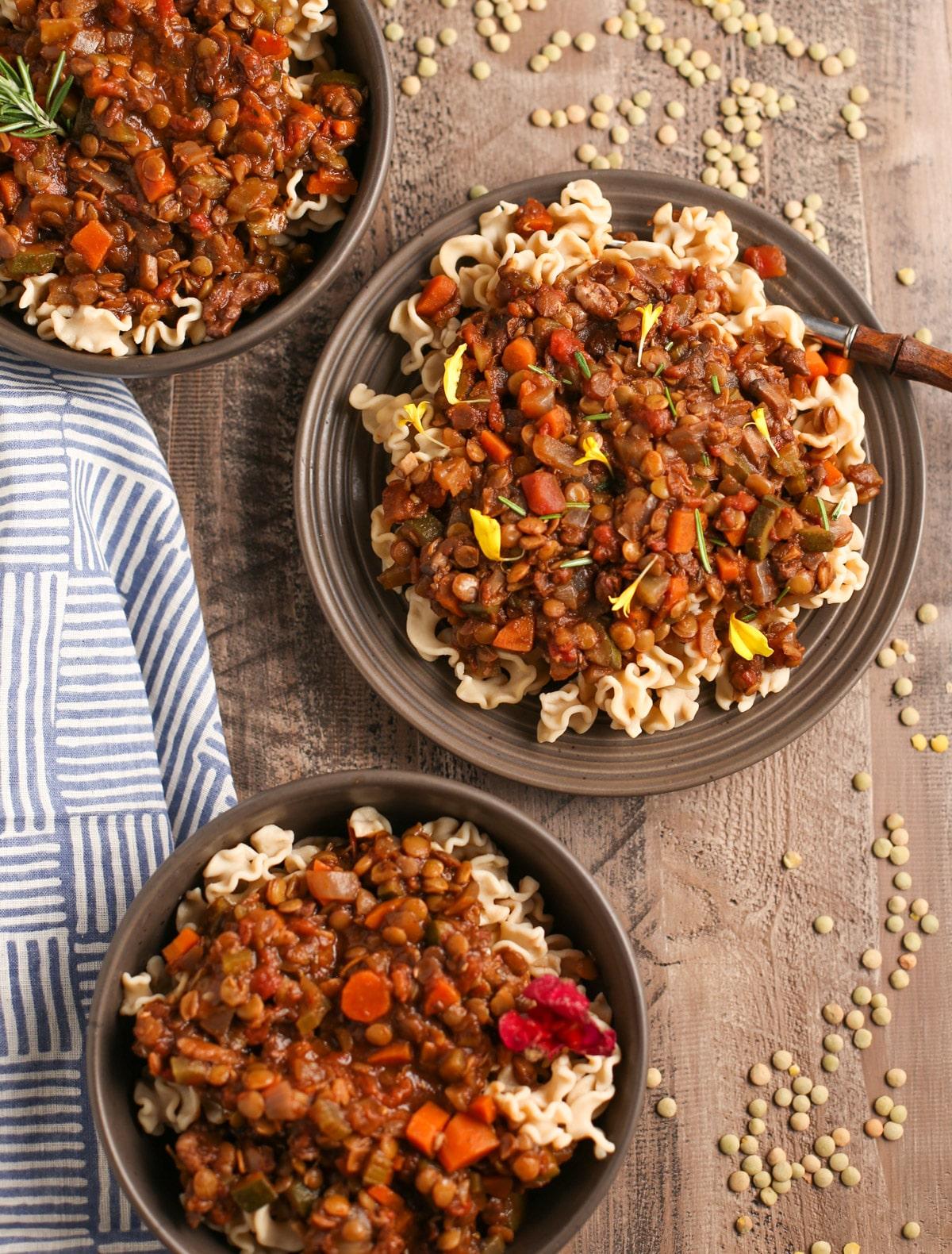 lentil bolognese