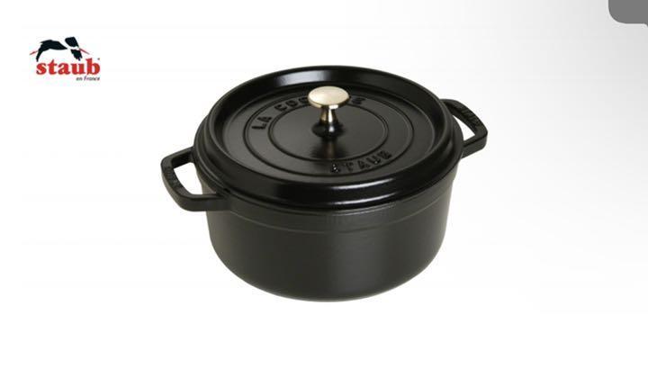 ストウブ　STAUB 24cm   ピコ・ココット　ラウンド ブラック
