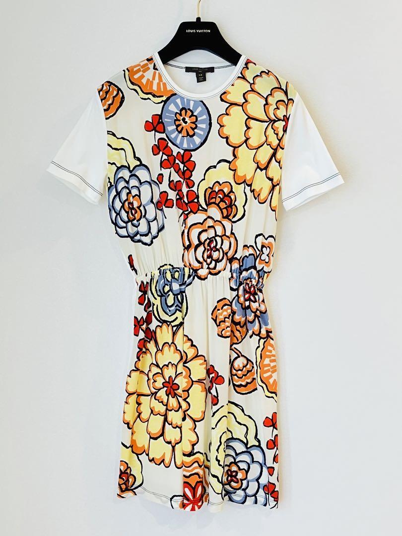 【美品】LV ルイヴィトン 半袖ワンピース XS  シルク