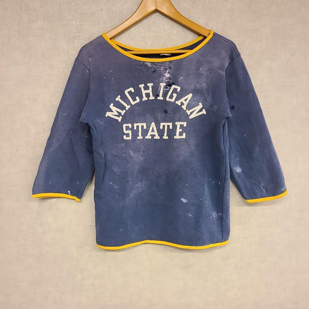 70s USA製　チャンピオン　バータグ　MICHIGAN STATE 　M