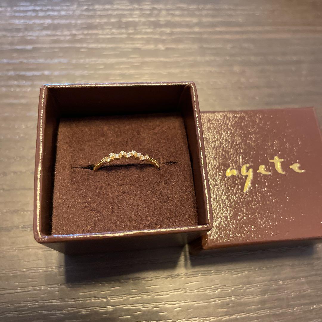 agate K18リング　販売証明書あり