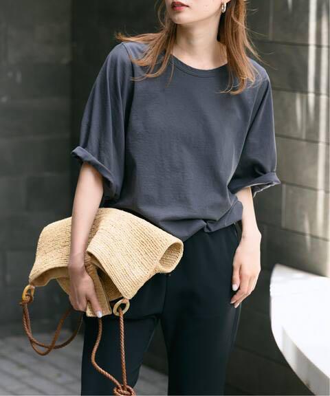 FRAMeWORK ニュアンスTシャツ2 ブラックD