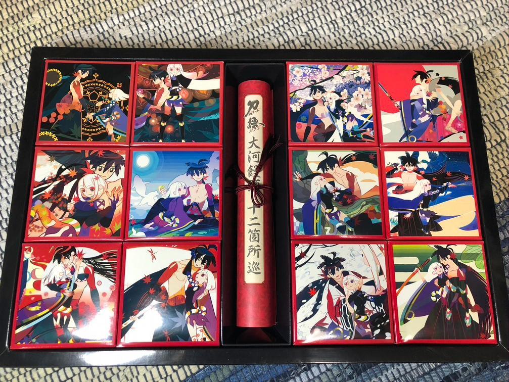 【限定品】刀語 「大河饅頭 十二箇所巡」ディスプレイ用化粧箱