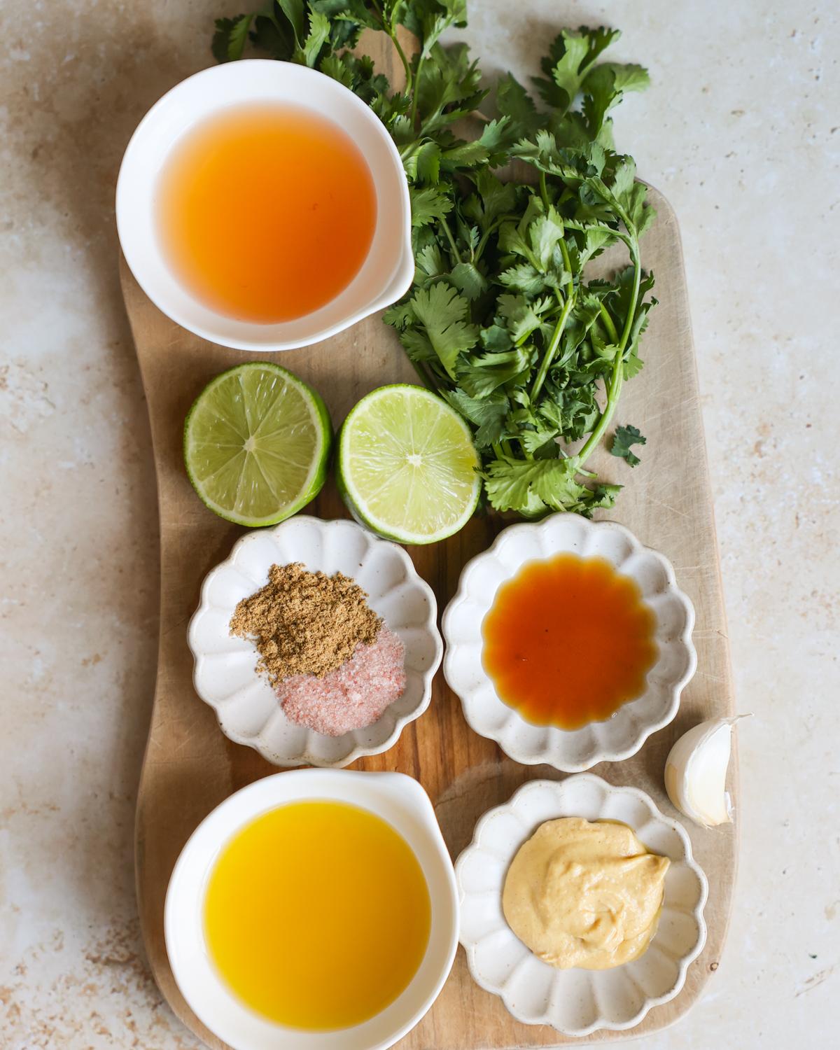 overhead of cumin lime marinade