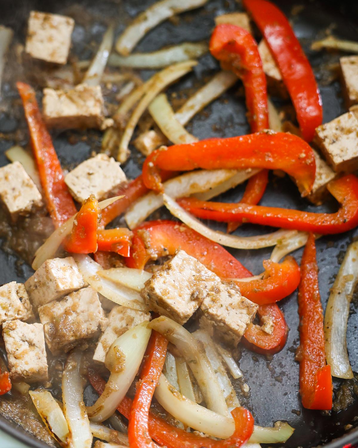 stir fried jerk tofu