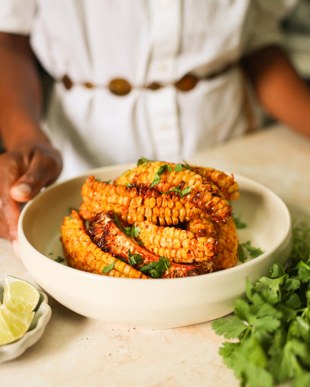 corn ribs on plate