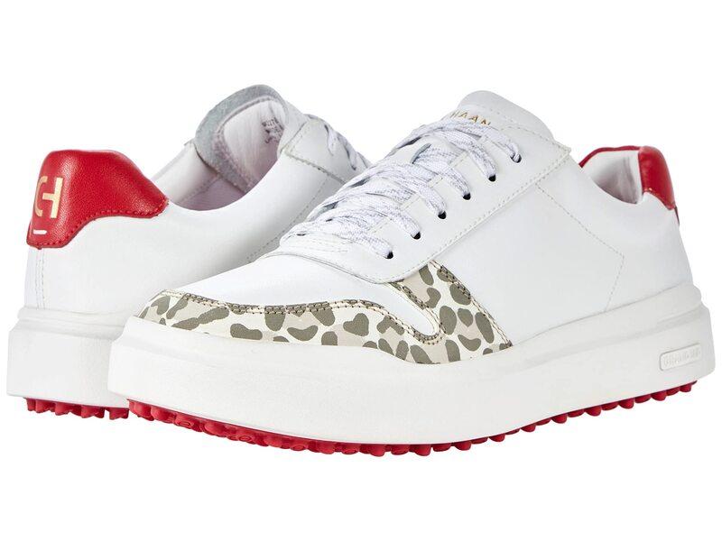 【送料無料】 コールハーン レディース スニーカー シューズ GrandPro Rally Golf Waterproof Water Resistant Bright White/Hyper Leopard Print/Love Potion