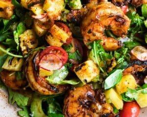 Grilled Shrimp and Pineapple Salad