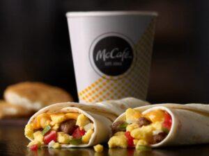High protein McDonald's breakfast burrito.