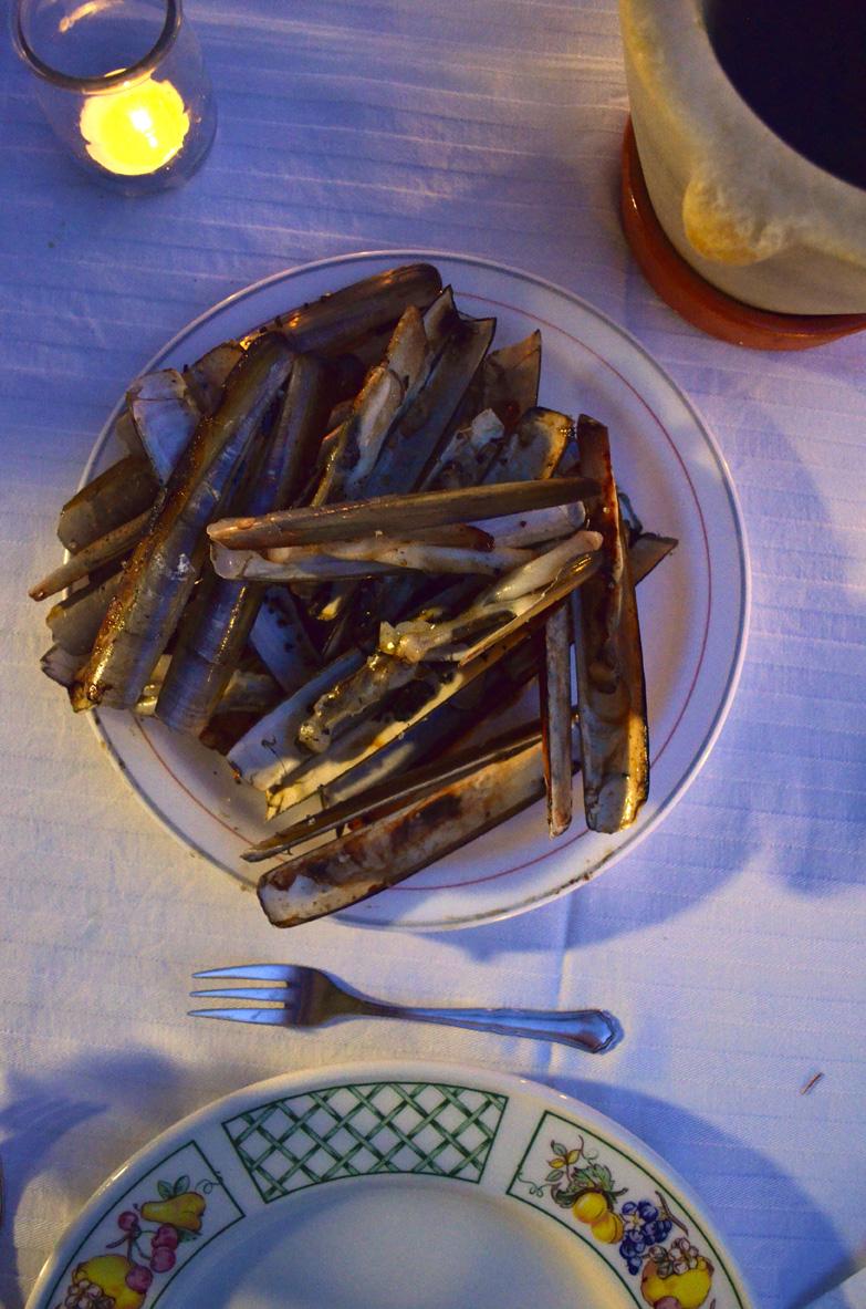 Razor clams a la plancha, Mama Ía blog