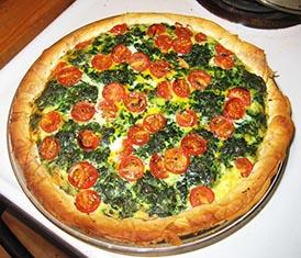 cherry tomatoes-quiche